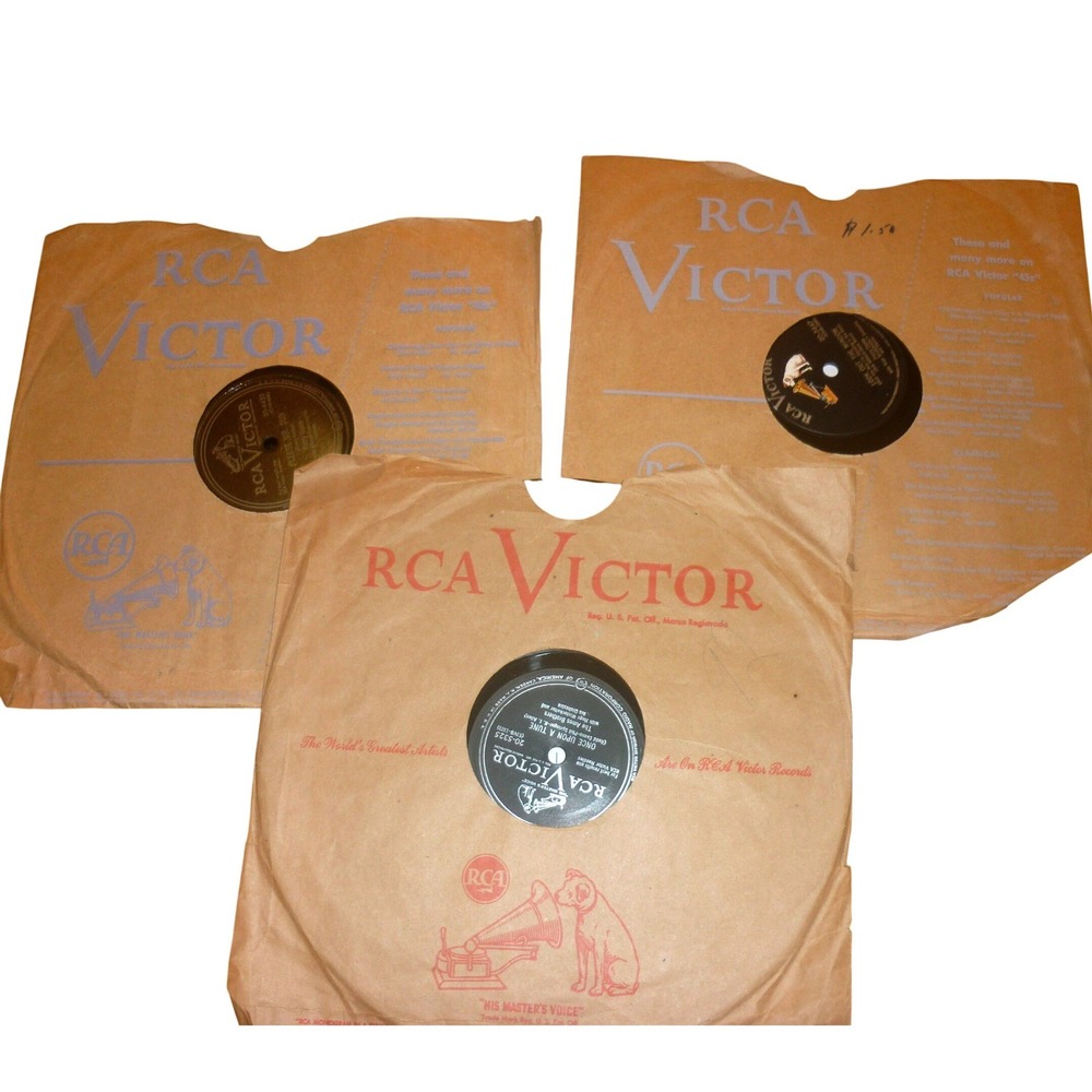 Lot of 3 1950s 78 RPM Shellac Records RCA Victor Perry Como Ames Brothers 10"
